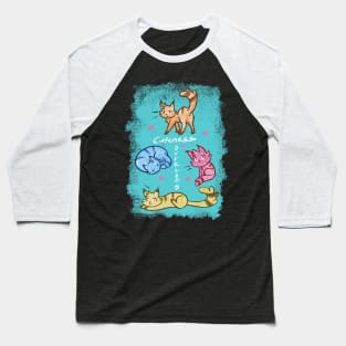 Fluffy Cat Baseball T-Shirt